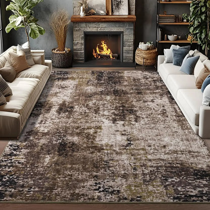 VIKAMA Modern Abstract Washable Area Rug