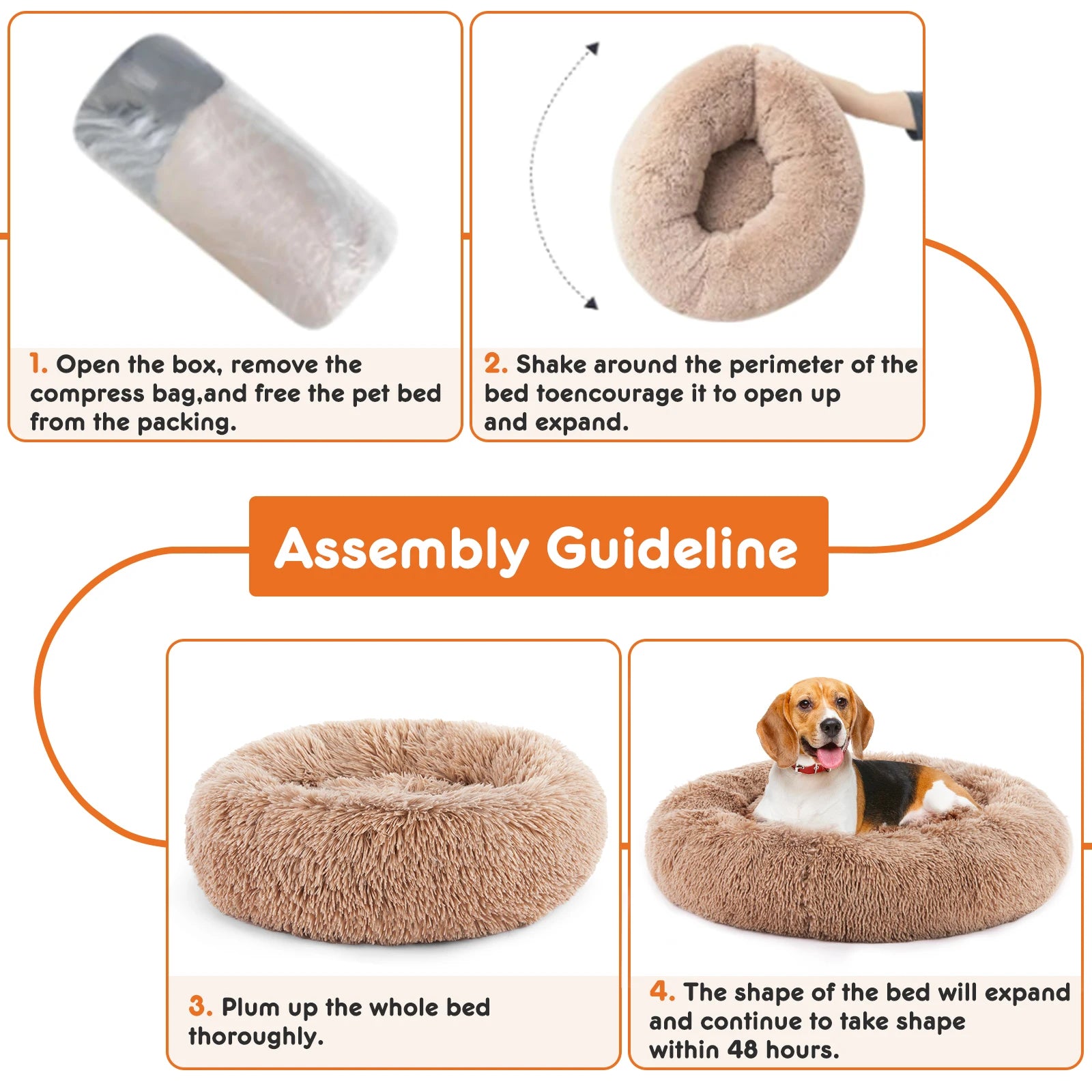 JHK Washable Calming Pet Bed