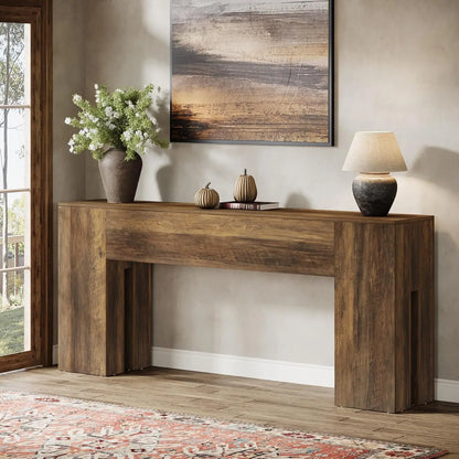 LITTLE TREE 71 Inch Farmhouse Style Console Table