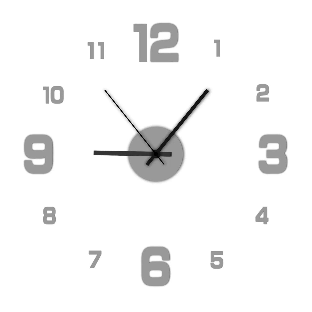 Creative Frameless DIY Silent Wall Clock
