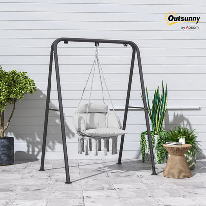 Hanging Macrame Hammock Chair with Cushion