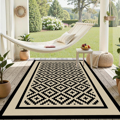 Double-Sided Outdoor Waterproof Reversible Patio Rugs