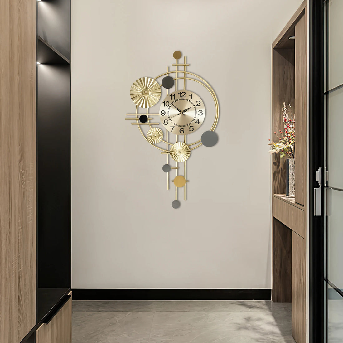 Gold Decorative Silent Wall Clock