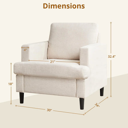 Modern Deep Seat Accent Chair