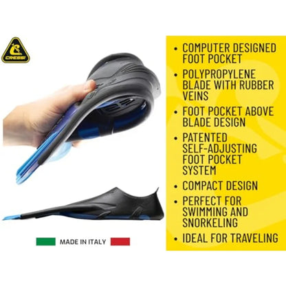 Adult Swim Fins with Self-Adjustable Comfortable Full Feet Pocket