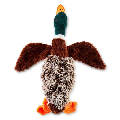 Colorful Duck Plush Dog Toy with Fun Honking Squeaker