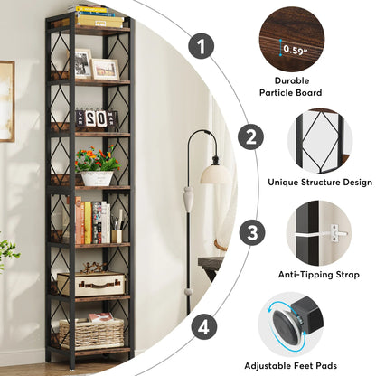 Tribesigns 78.7 Inch Extra Tall Bookshelf