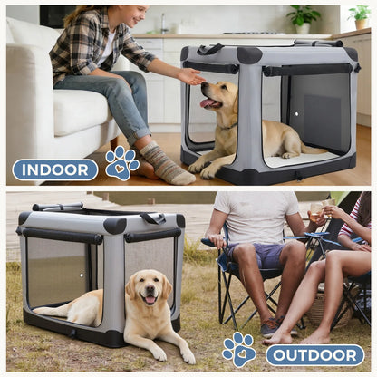 JHK Foldable Soft Dog Crate Portable Pet Kennel