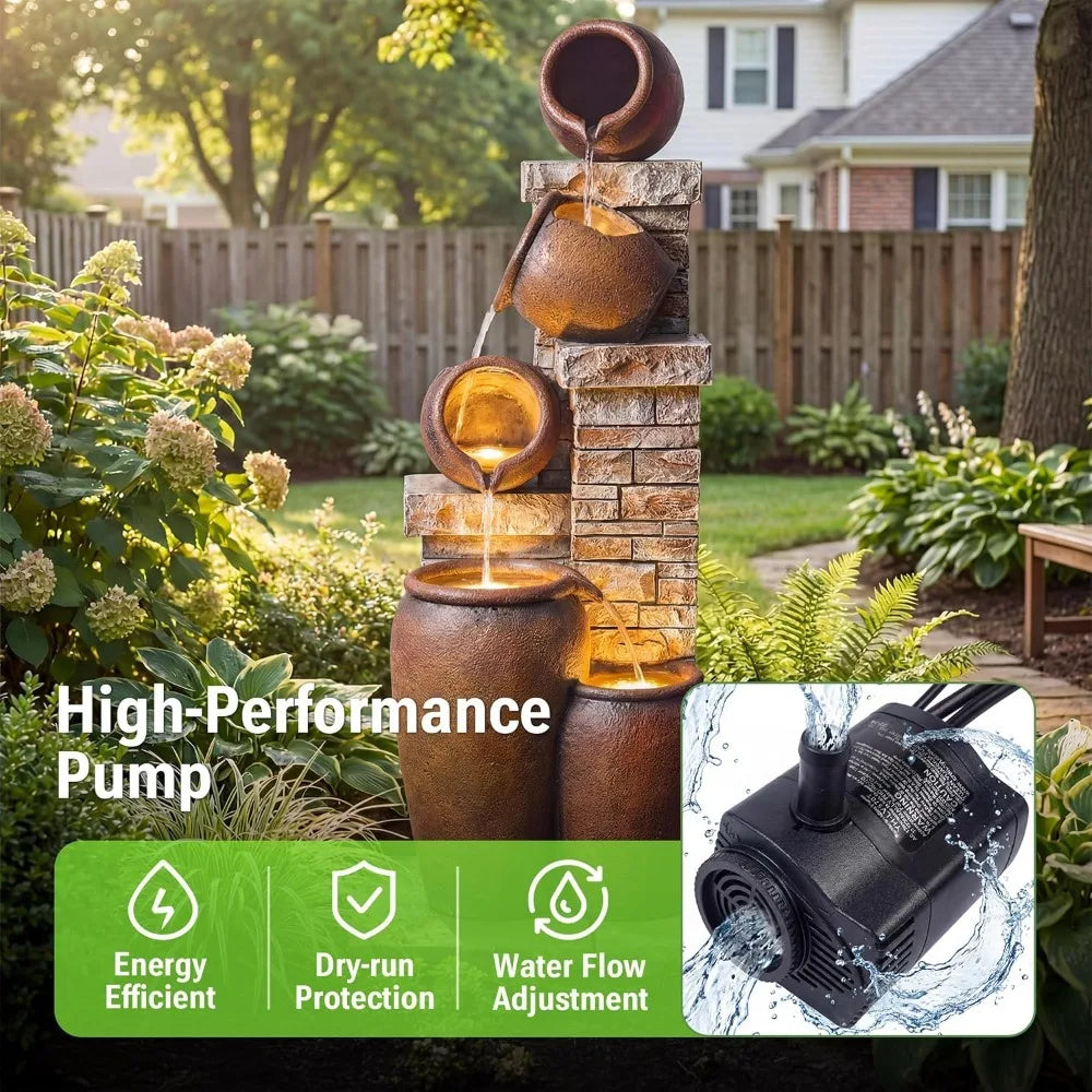 44-Inch Timeless 5-Tier Outdoor Water Fountain