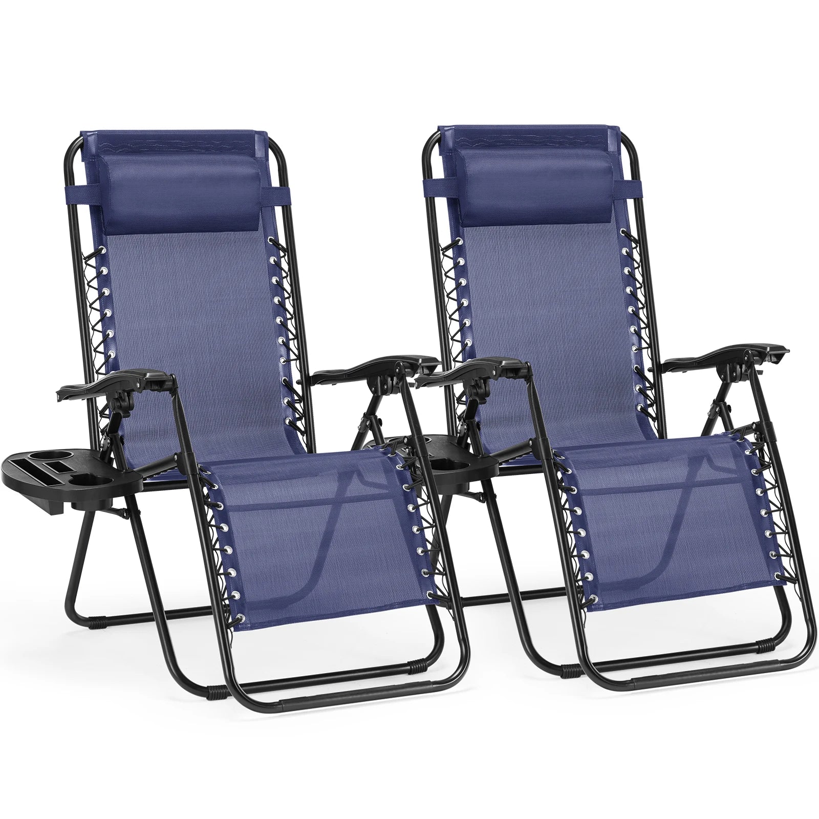 JHK Zero Gravity Portable Recliner Lounge Chairs with Cup Holder