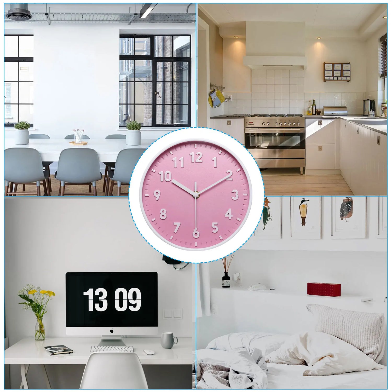 3D Number Quartz Silent Non-Ticking Wall Clock