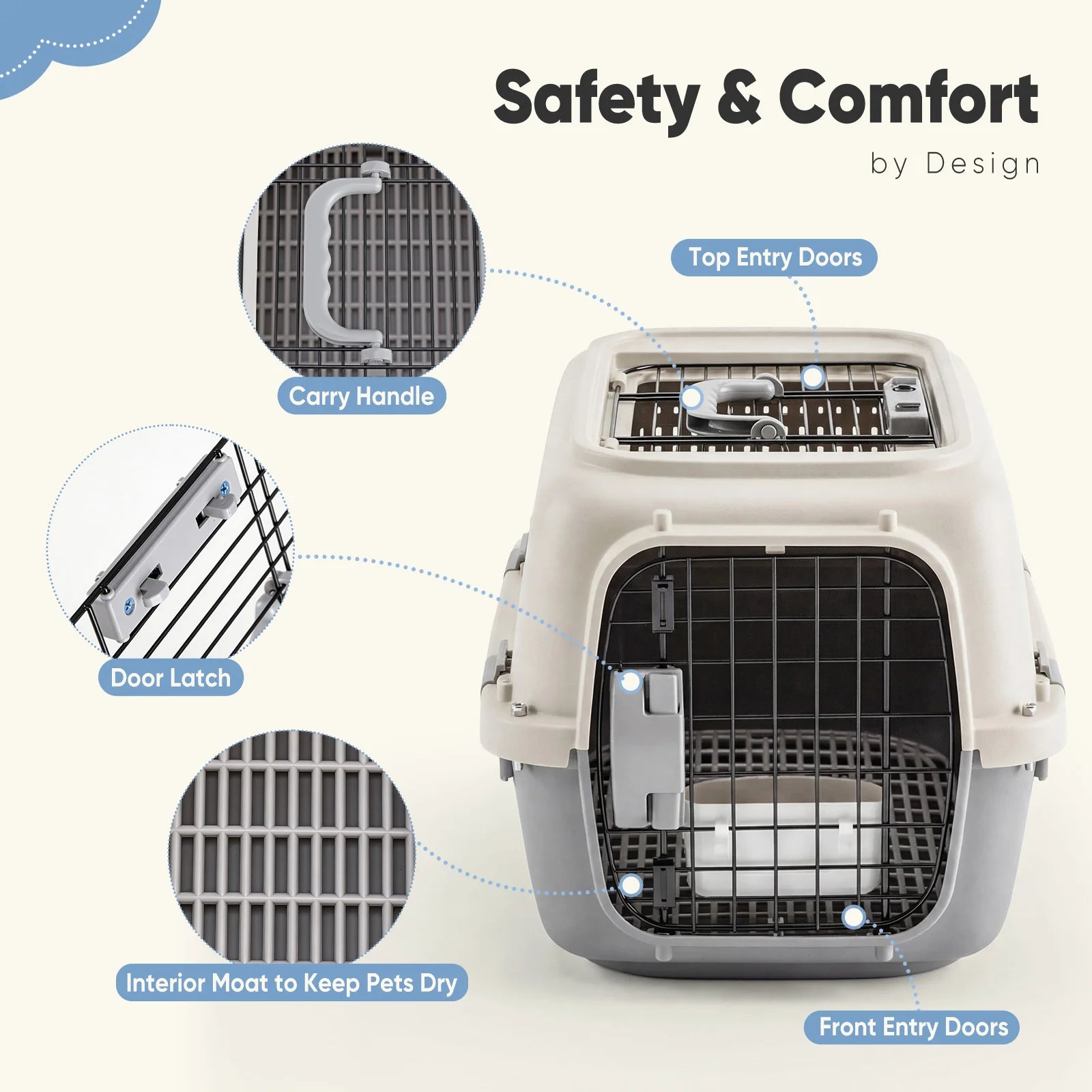JHK 23 Inch Pet Carrier for Small Pets