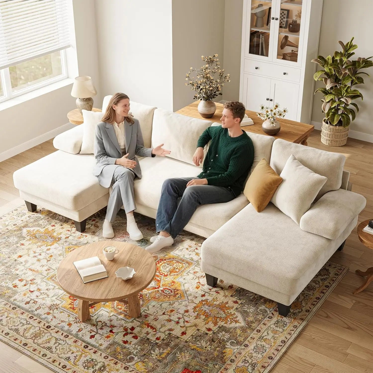 112 Inch Sleeper Sofa with Pull Out Couch Bed