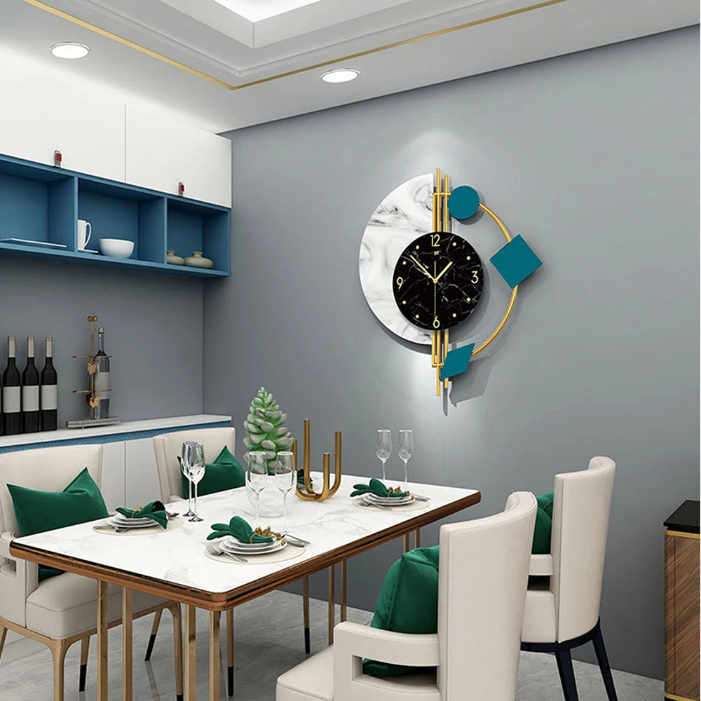 22 Inch Nordic Style Luxury Marble Wall Clock