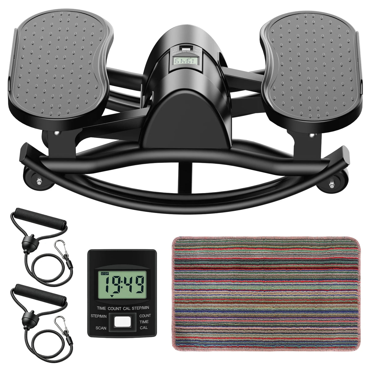 Intelligent Exercise Swing Stepper Machine with Digital Display