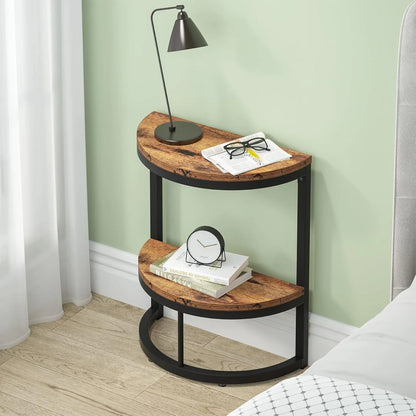 2-Tier Semi-Circle End Table