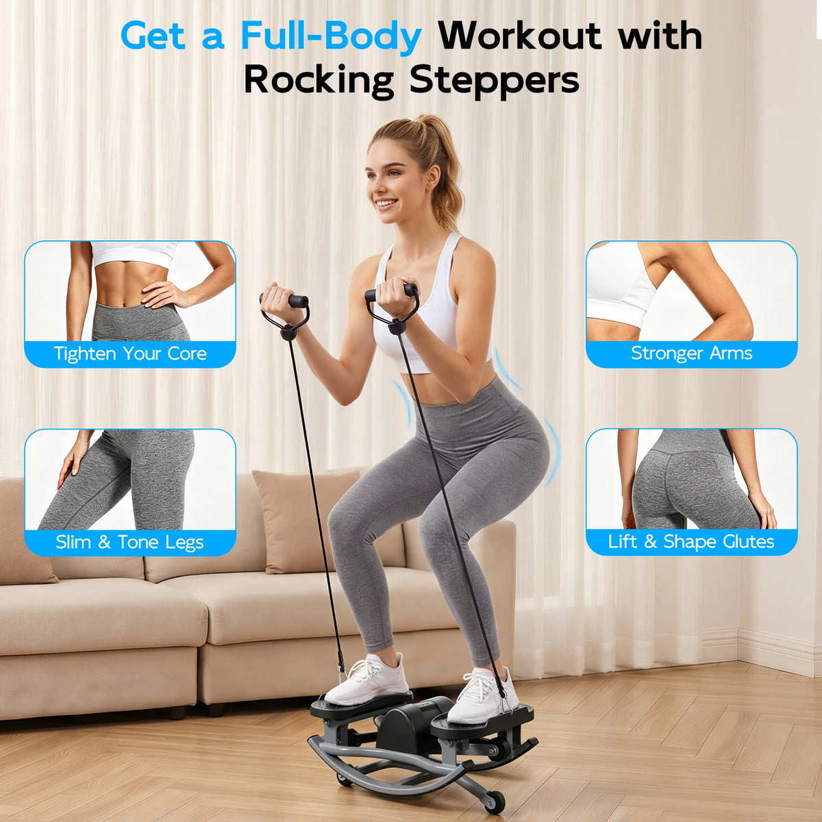 Intelligent Exercise Swing Stepper Machine with Digital Display