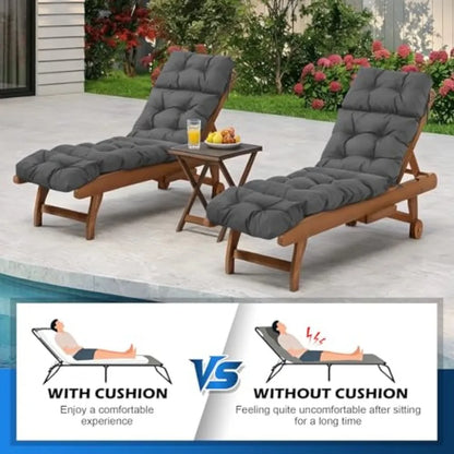 Outdoor Waterproof Chaise Lounge Cushions