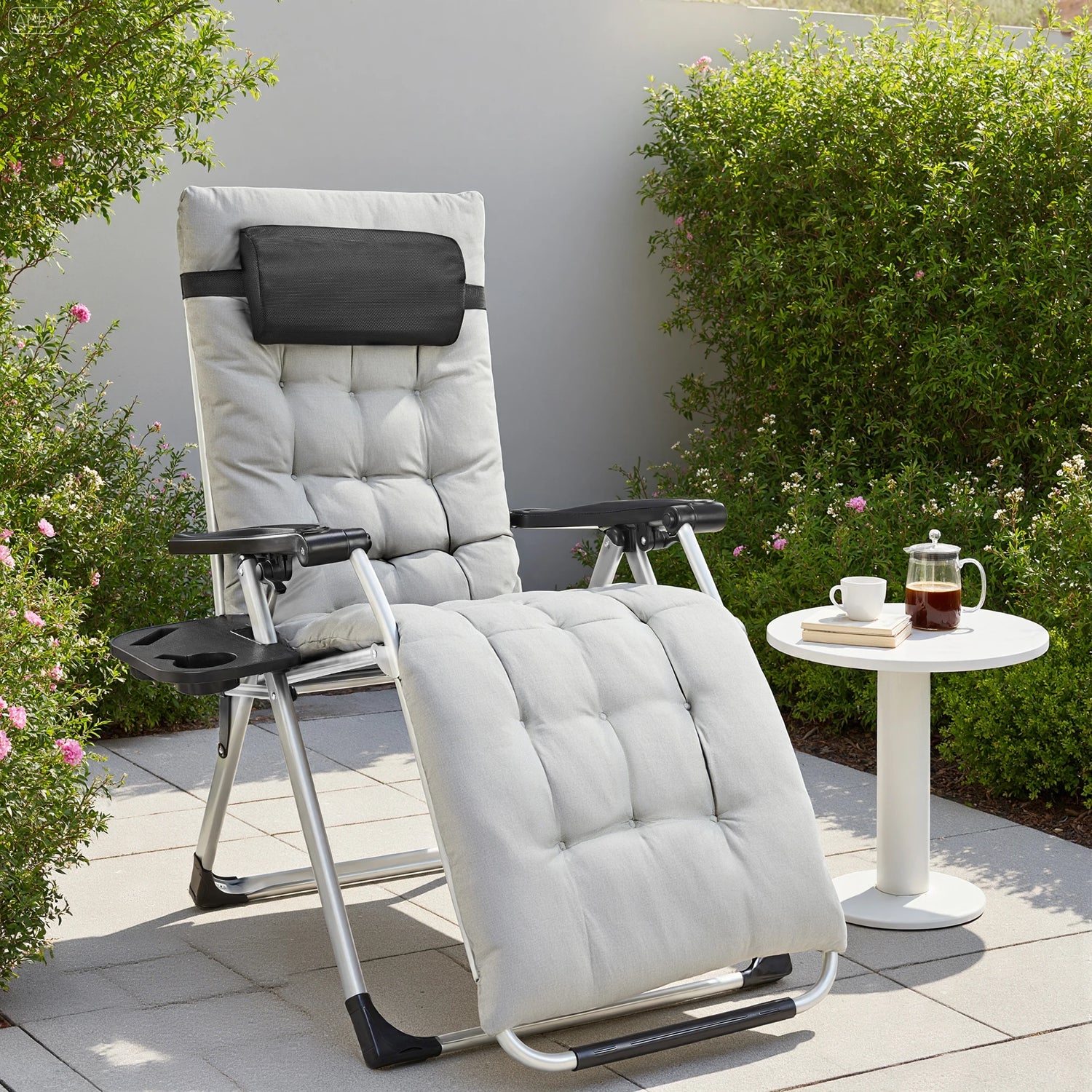 JHK Zero Gravity Portable Recliner Lounge Chairs with Cup Holder