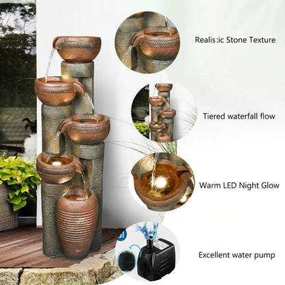 5 -Tier Outdoor Water Fountain
