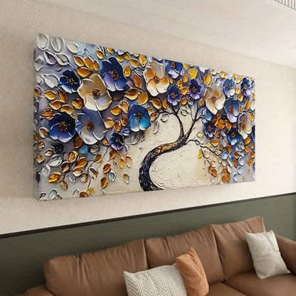 Large Boho Style Floral Tree Interior Wall Art Decoration