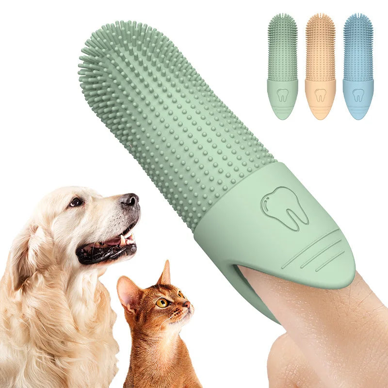 360° Cleaning Finger Toothbrush for Dogs &amp; Cats