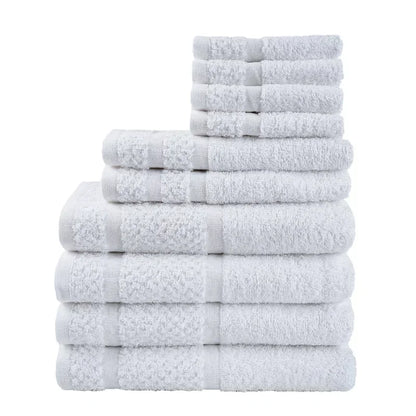10 Piece Towel Set with Softness &amp; Durability