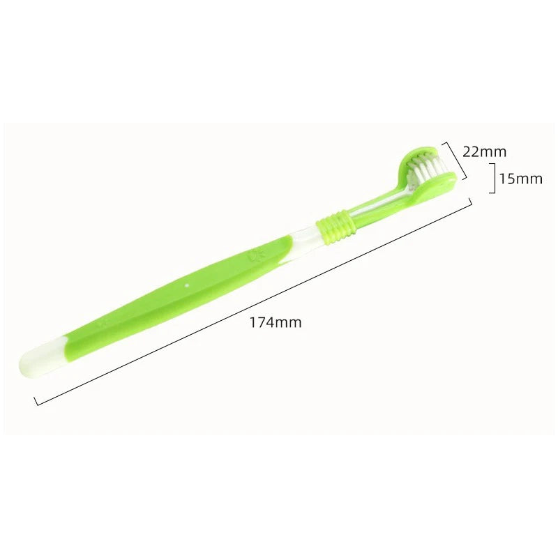3-Sided Plastic Pet Toothbrush