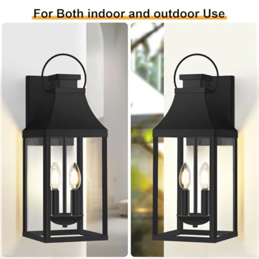 2-Pack of Indoor/Outdoor Wall Lanterns
