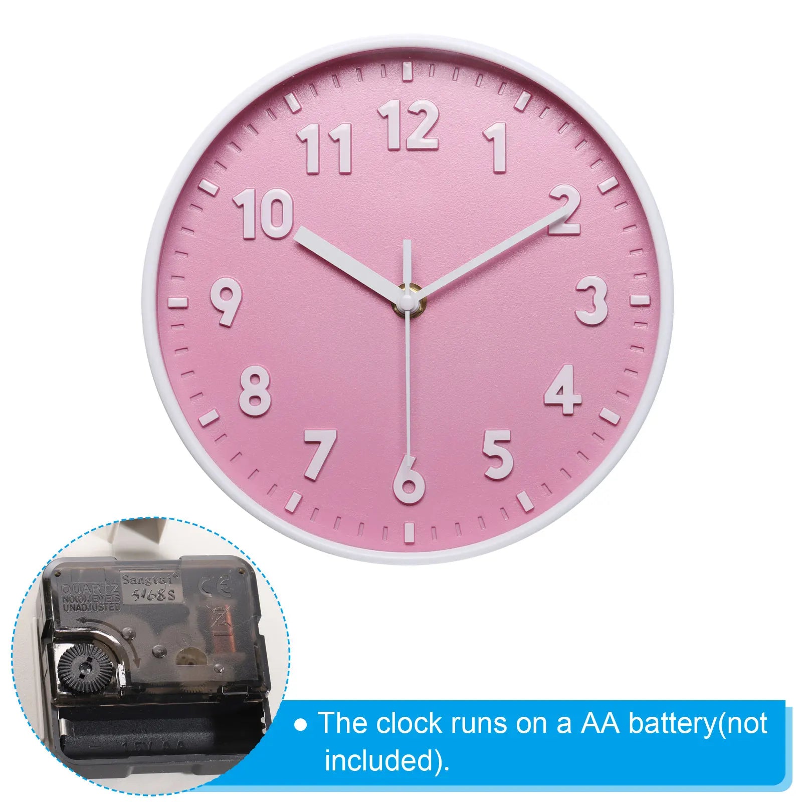 3D Number Quartz Silent Non-Ticking Wall Clock