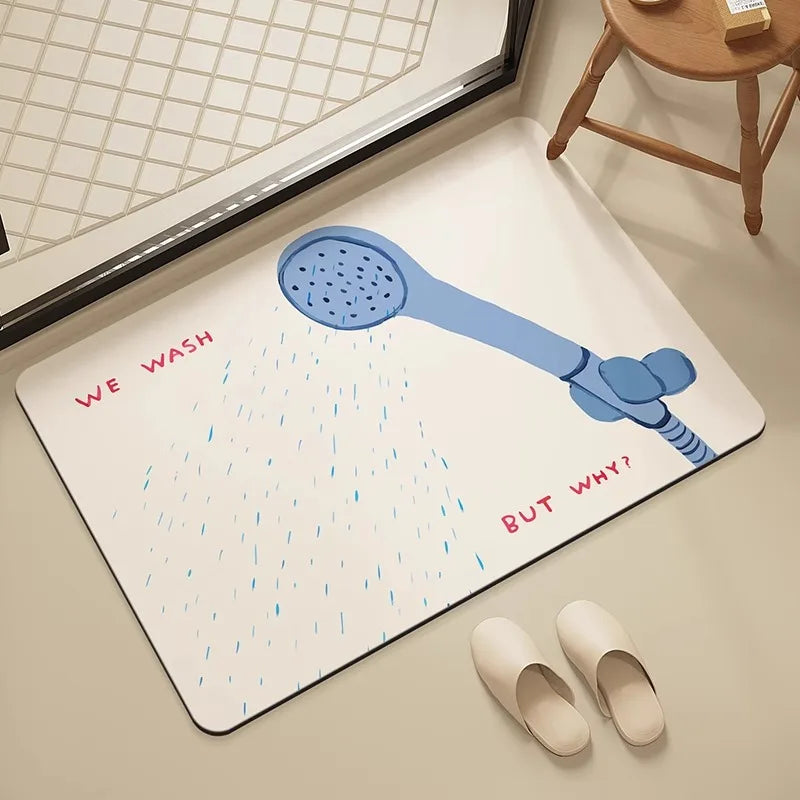 Super Absorbant Diatomaceous Earth Bathroom Rug