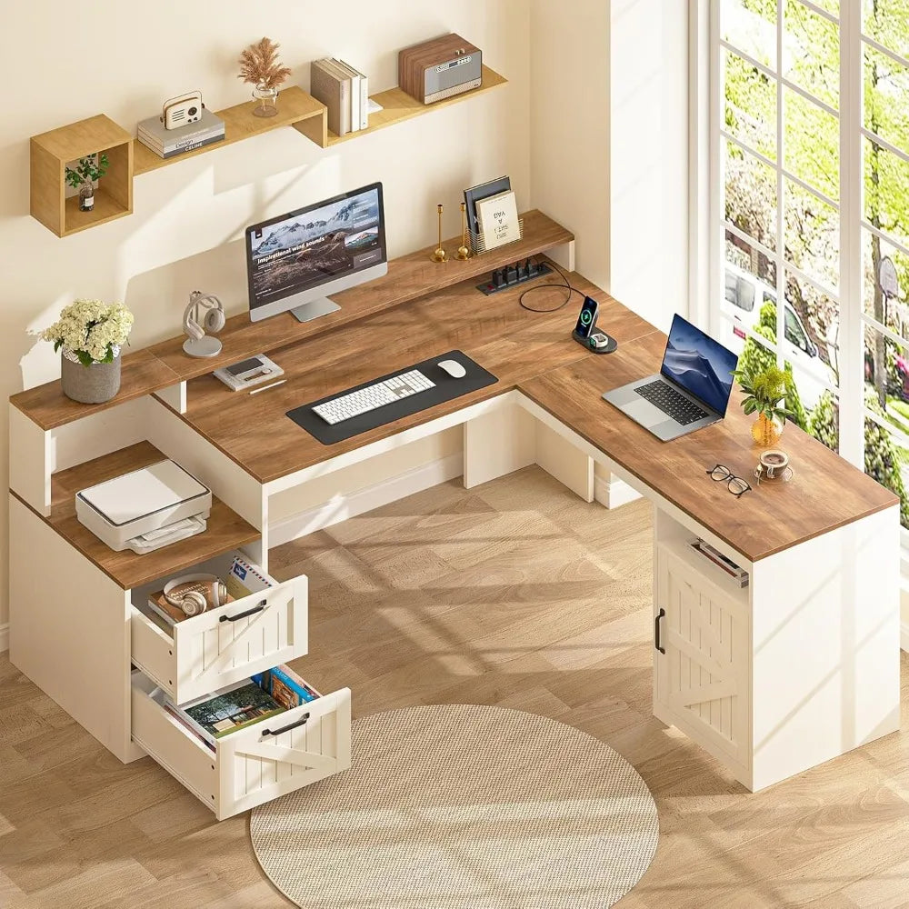 Farmhouse Corner Executive Desk