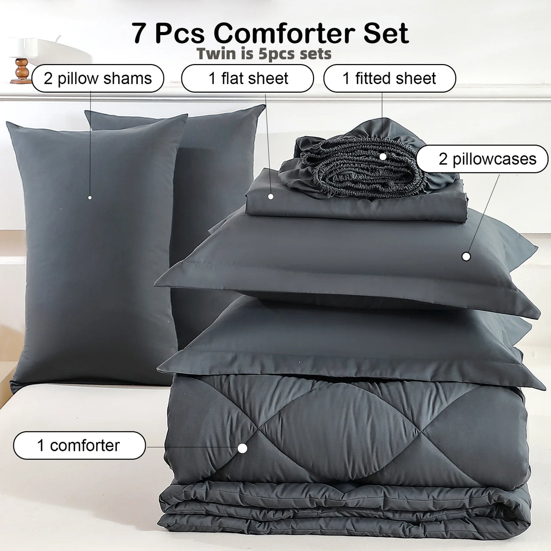 5 and 7-Piece Bedding Sets