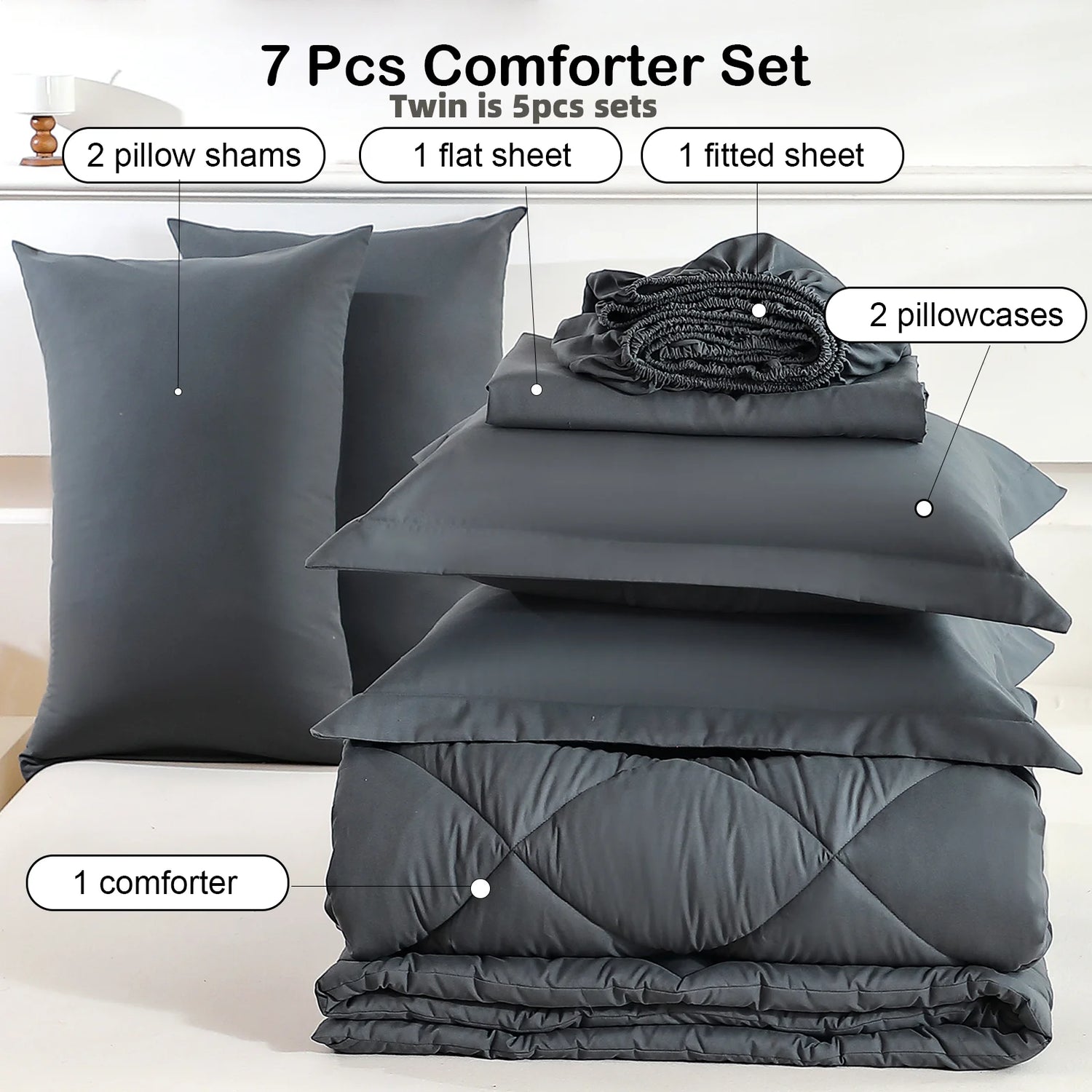 5 and 7-Piece Bedding Sets