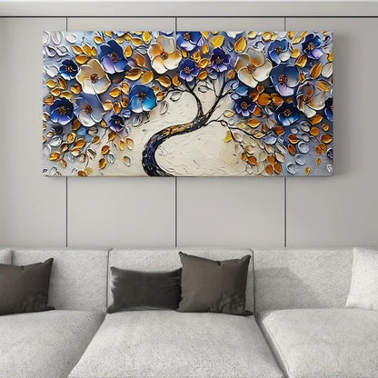 Large Boho Style Floral Tree Interior Wall Art Decoration