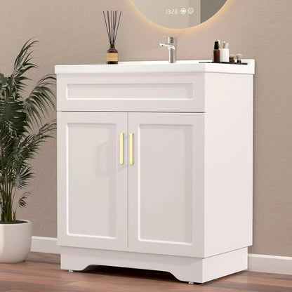 32 Inch Bathroom Vanity with Ceramic Sink