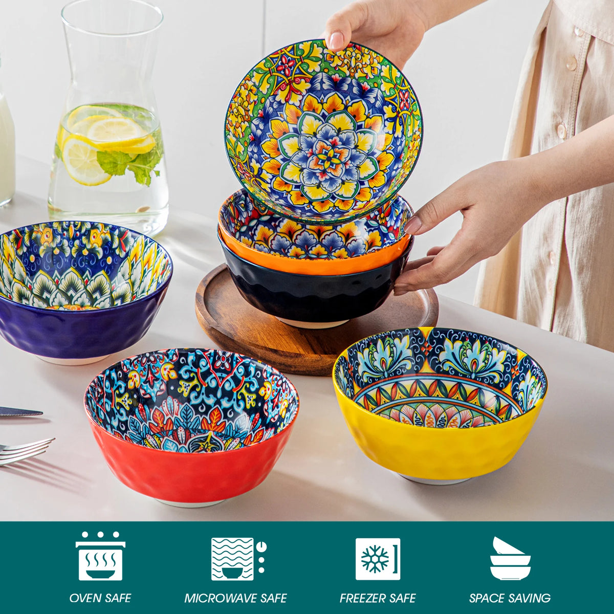 Vancasso 6 or 12 Piece Ceramic Soup Bowls