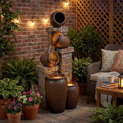 44-Inch Timeless 5-Tier Outdoor Water Fountain