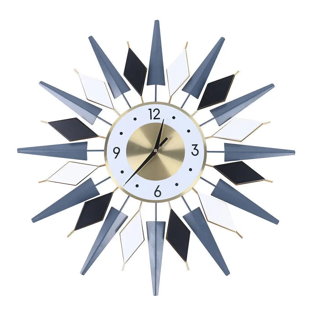Mid Century Large Silent Wall Clock