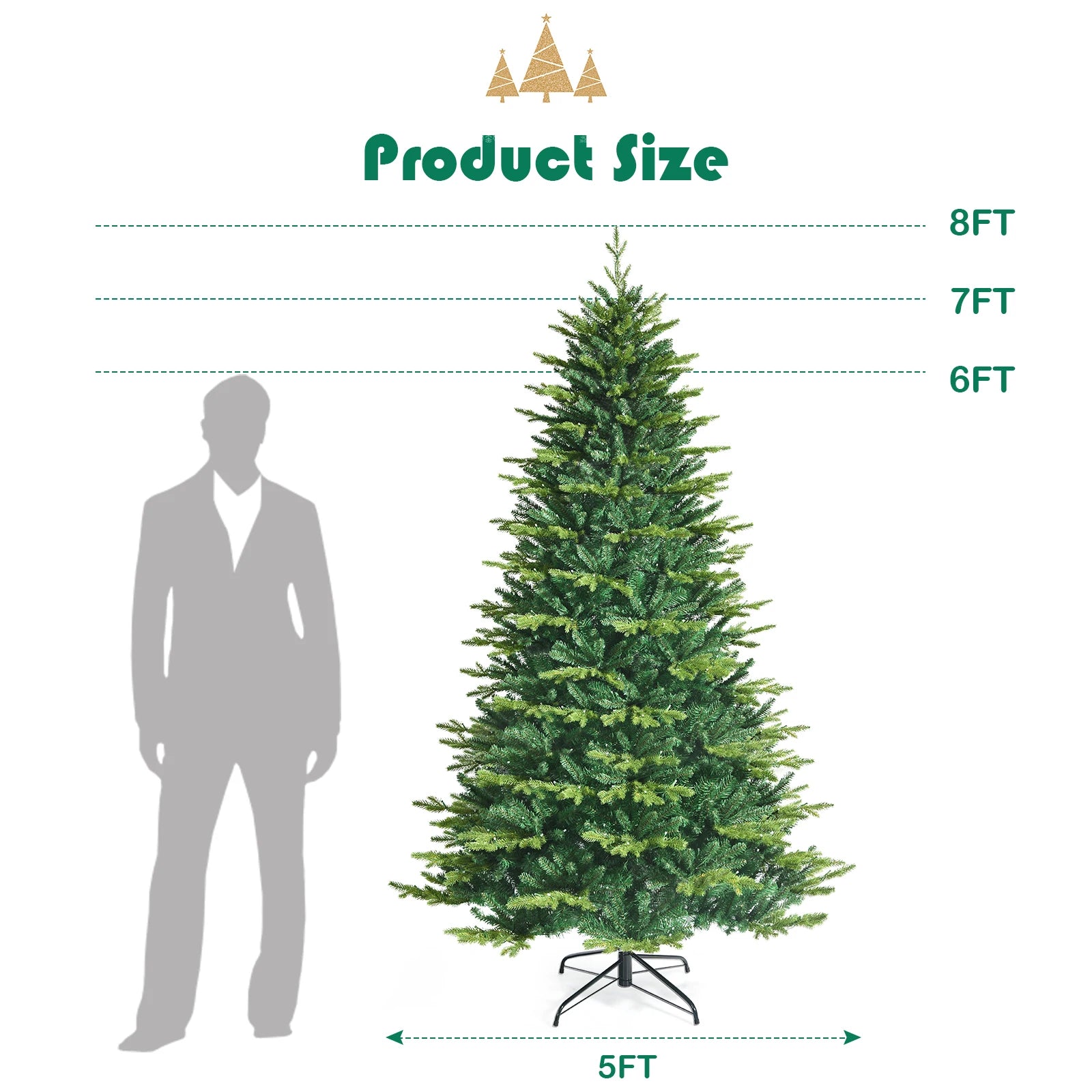 8-Foot App-Controlled Pre-Lit Christmas Tree