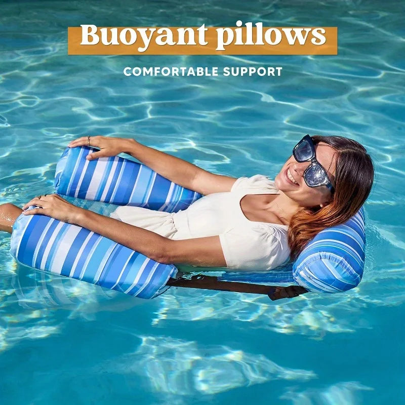 2-Pack of Inflatable Adult Floating Lounge Chairs