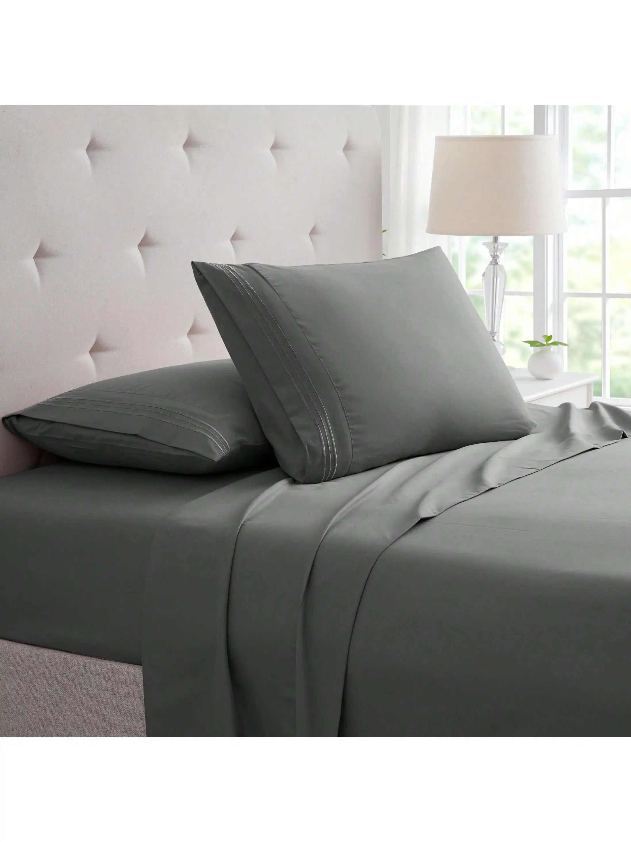 Bamboo 4 Piece Luxury 3 Embroidered Sheet Set