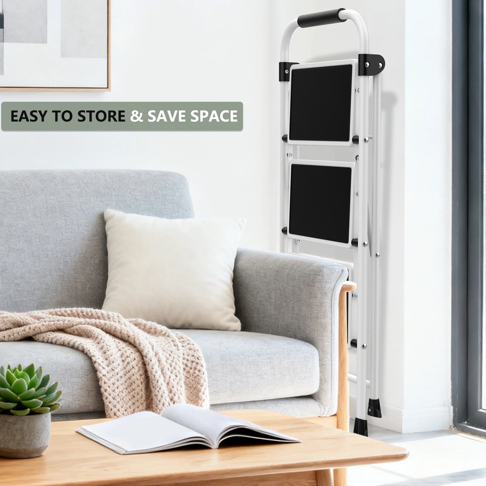 JHK Folding 3-Step Step Stool