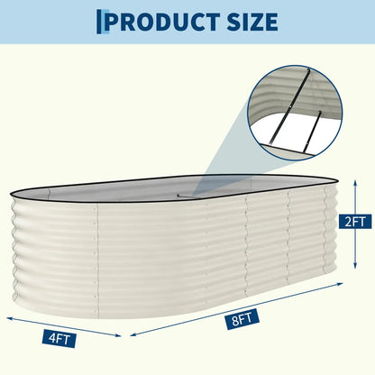 Heavy-Duty Large Galvanized Raised Garden Bed