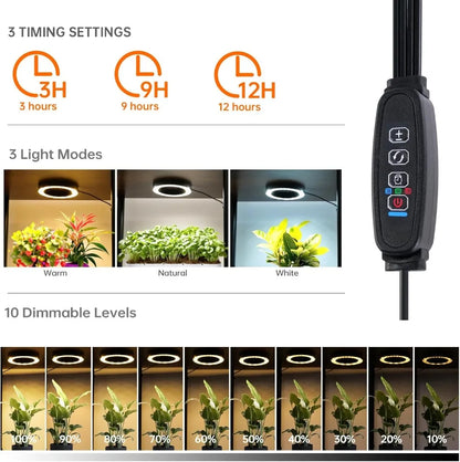 66 Inch 5-Tiered Plant Stand with Grow Lights