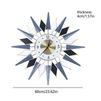 Mid Century Large Silent Wall Clock