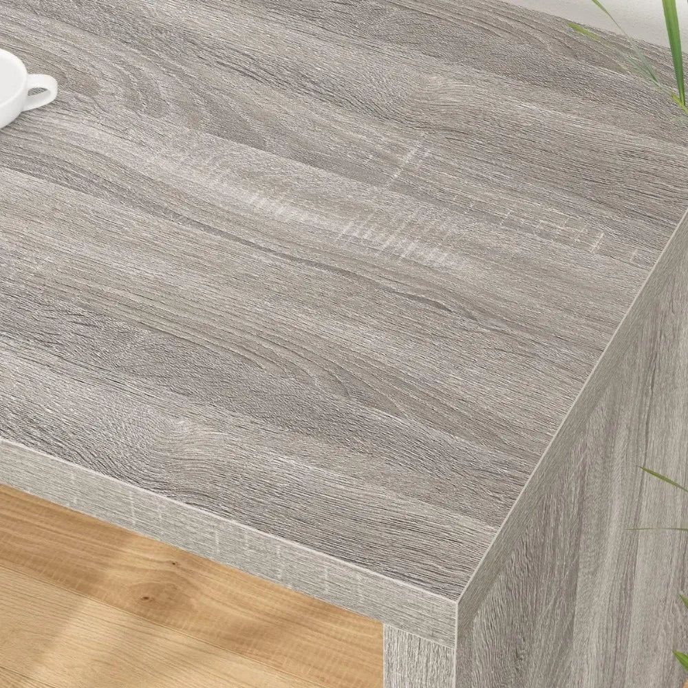 Corner Desk with Storage Shelves in Four Sleek Finishes