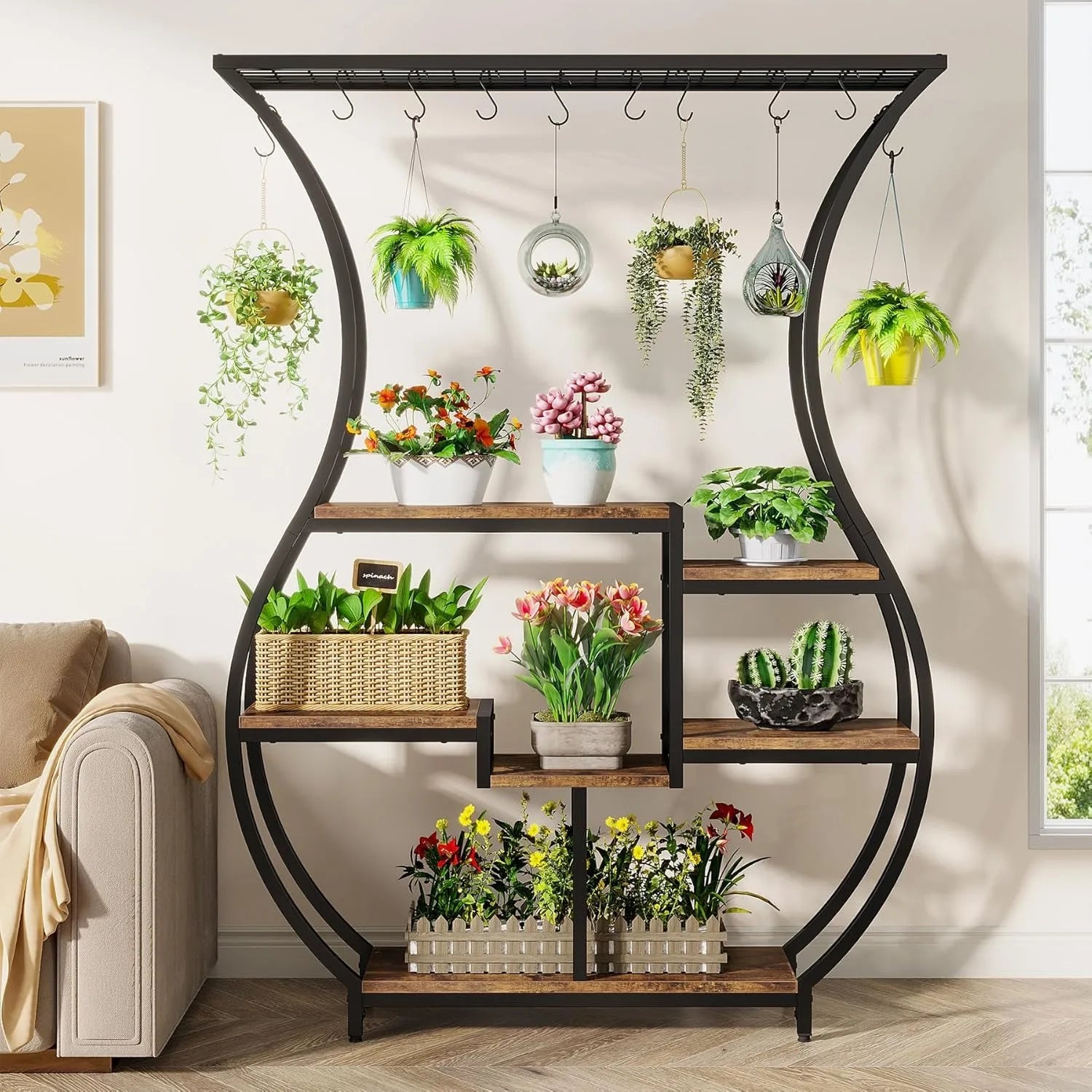 LITTLE TREE 70.9 Inch 6-Tier Vase Shape Plant Stand