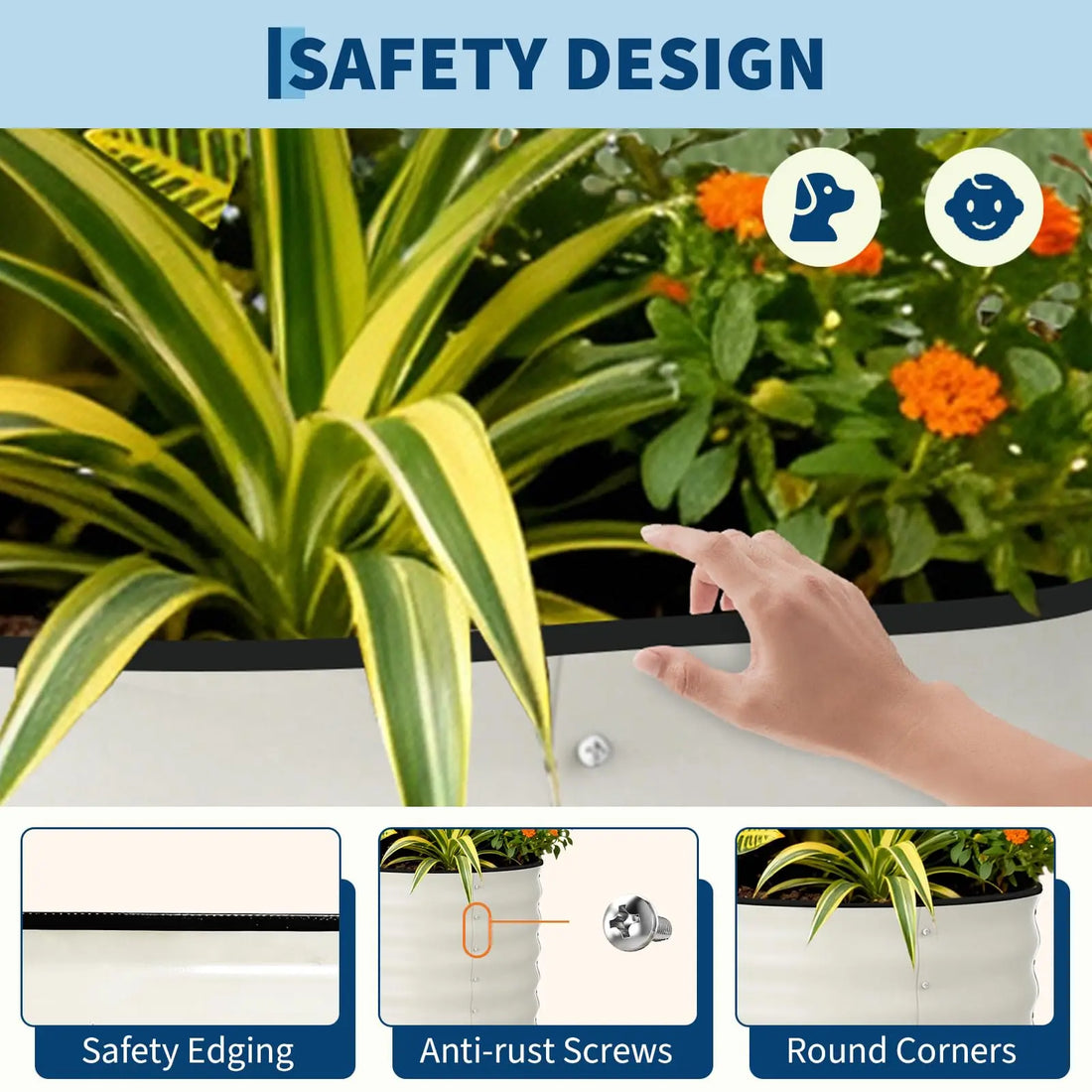 Heavy-Duty Large Galvanized Raised Garden Bed