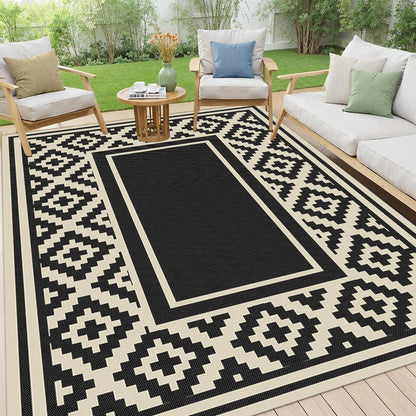 Double-Sided Outdoor Waterproof Reversible Patio Rugs